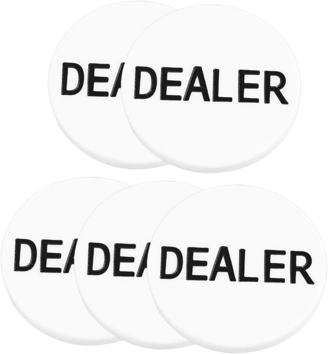 WOONEKY Poker Chip Buttons Chips Plaything Reward Coins Poker Chips Bingo Game Tokens Gambling Game Accessory