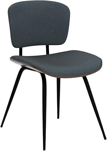 Miniatura 4 de AQG Silla de comedor modernas de mediados de siglo para cocina, comedor, sala de estar (gris, paquete de 2)