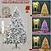 Sunnyglade 6ft Artificial Snow Flocked Christmas Tree with 400 LED Lights (Not pre-lit), Xmas Tree Full Tree with 800 Branch Tips & 11 Modes Light, RGB & Warm White Light, Foldable Stand for Home