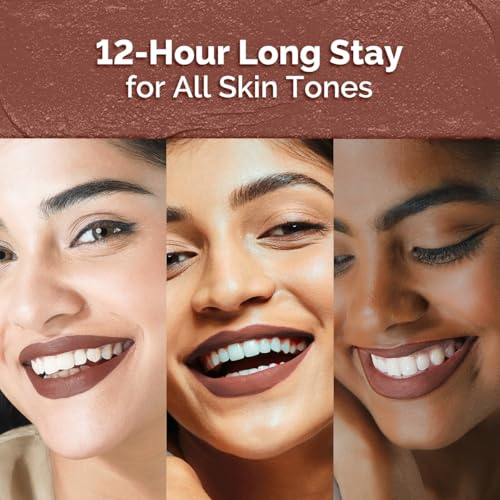 Image of Mamaearth Moisture Matte Longstay Mini Lipstick with Avocado Oil & Vitamin E for 12 Hour Long Stay- 09 Espresso Brown- 0.7 g