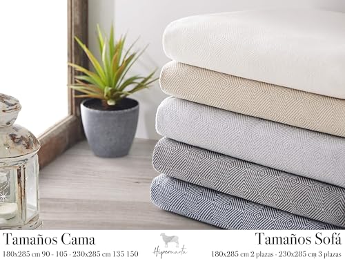 HIPERMANTA Colcha Multiusos Sofa. Plaid Sofa. Manta Foulard. Plaid Multiusos Cubresofa. Comoda Practica Suave Calida. Modelo Indo 180x285 cm Color Malva - imagen 2