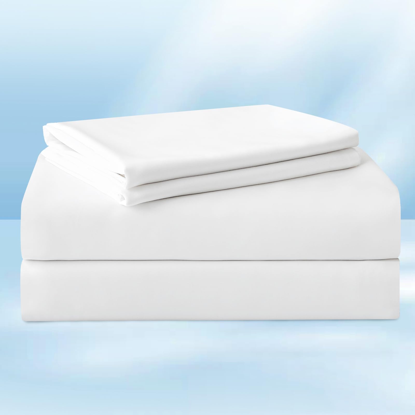 Queen Size Sheets │ 100% Viscose Derived from Bamboo │ Ultra Soft Fitted Sheets with Elastic Straps │ Cooling for Hot Sleepers │ 18 Inch Deep PocketOEKO-TEX STANDARD 100