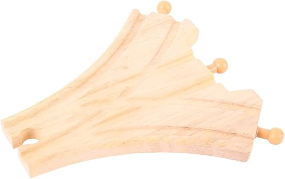 Bigjigs Rail Three Way Points (Pack of 2) - Other Major Wooden Rail Brands are Compatible