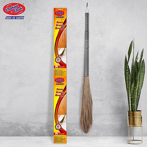 Image of Chakaachak Meghalaya Eazo Grass Jhadu /Broom Pack of 2 with Plastic Handle