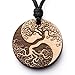 Produktbild treeforce Yin Yang Baum des Lebens Halskette, Schlüsselanhänger oder Auto- Anhänger 3in1 DIY Schmuck aus Buchenholz