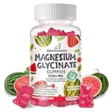 Magnesium Glycinate Gummies 2500mg - Sugar Free Magnesium Potassium Supplement with Vitamin D, B6, CoQ10 for Calm Mood & Sleep Support - 90 Watermelon Gummies