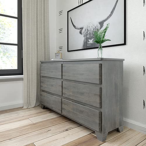 Plank+Beam Rustic 6-Drawer Wood Dresser, Driftwood Plank+Beam Rustic 6-Drawer Wood Dresser, Driftwood
