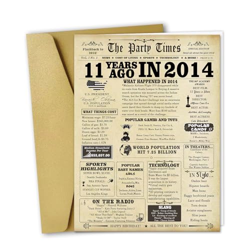 LiuuLi Big 11th Vintage Birthday Gifts...