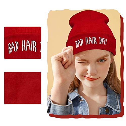 Joyci Winter Unisex Funny Bad Hair Day Hip Pop Beanie Hat Women Men Ski (Red) #TOP1