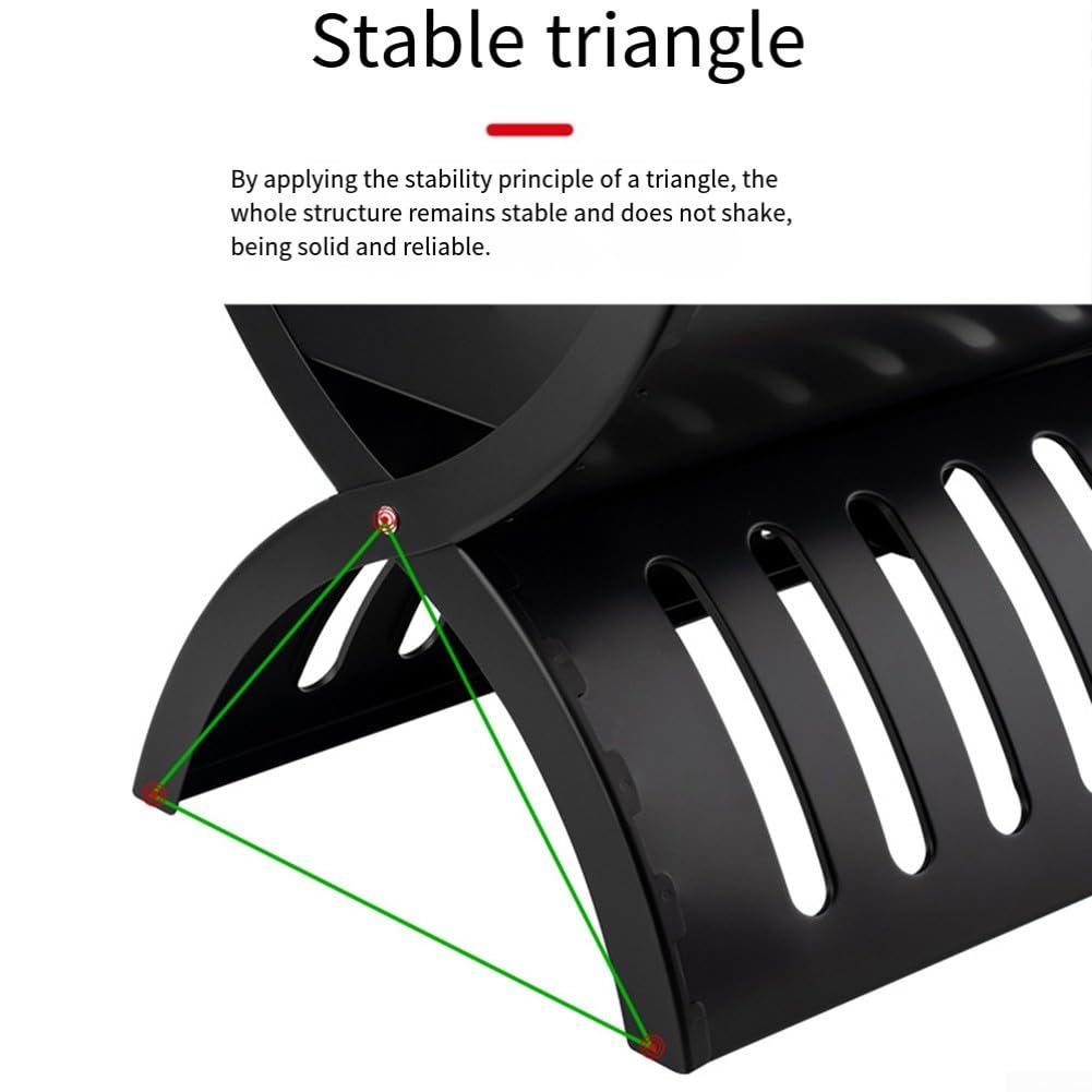 Pieghevole BBQ Grill Portatile Campeggio Esterno Metallo Barbecue Stufa Triangolo Nero Design Stabilità Facile Pulire Staccabile Attrezzatura da Cucina