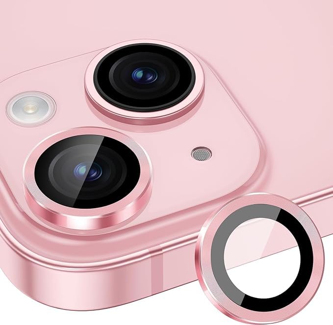 CLITZ [ 2+1 Camera Lens Protector Compatible for iPhone 15/15 Plus, Individual Metal Ring 9H Hardness Scratchproof Protector, Stylish Accessories, Case Friendly (PInk) (B0CN3KDPYR) Amazon Price History, Amazon Price Tracker