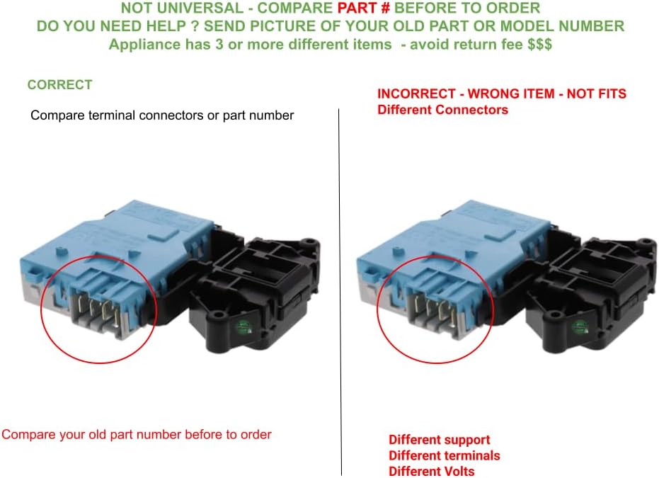 EBF49827801 CKD827801X compatible with Kenmore, LG Washer Door Lock Assembly fits old number EBF49827801 image 4 of 8 B0FP43W62Q