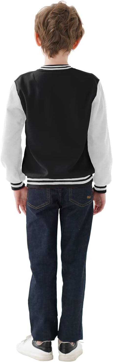 Kids Baseball Jackets Boys Girls Team Uniform Varsity Jacket Everyday Casual School Cotton Classic Clothing