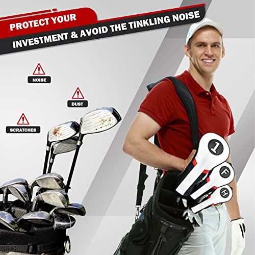 Golf Club Head Covers - Pu Leather Golf Head Covers Classic Black And White Look For Taylormade Golf Club Headcover (Hybrid) #TOP5