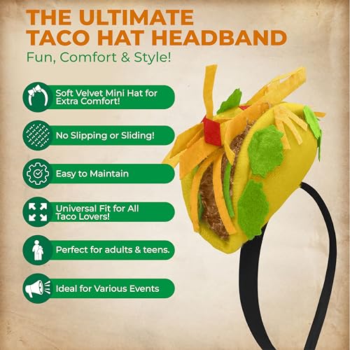 Nicky Bigs Novelties Mini Food Hat Headband Crazy Funny Silly Party Hats Vendor Costume Attire Accessory Headband for Adults
