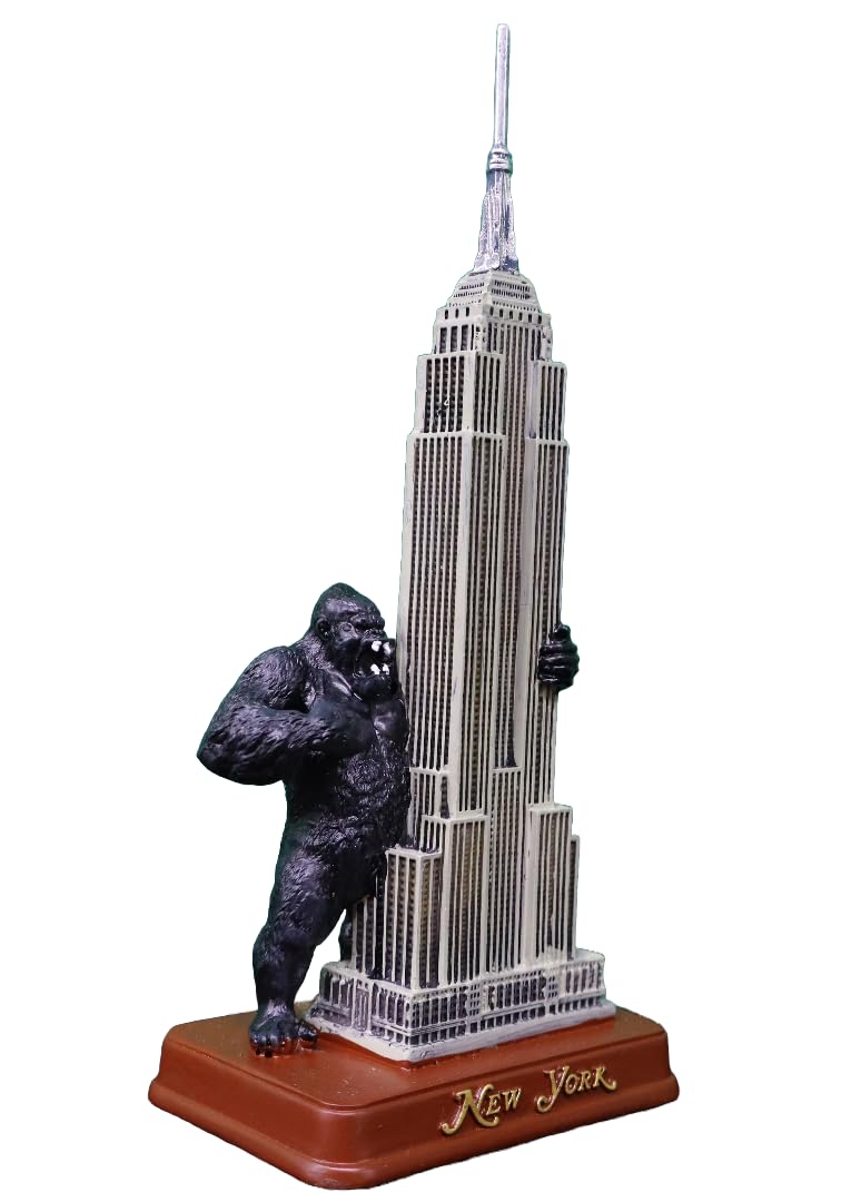 アンティーク雑貨 Souvenir Empire State Building ZIZO Empire State Building Replica Statue and King Kong Figurine