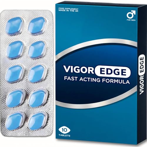 VIGOREDGE Fast-Acting Tablets for Men Extra Strong Male Supplement Discreet When-Needed Tablets Made in the UK