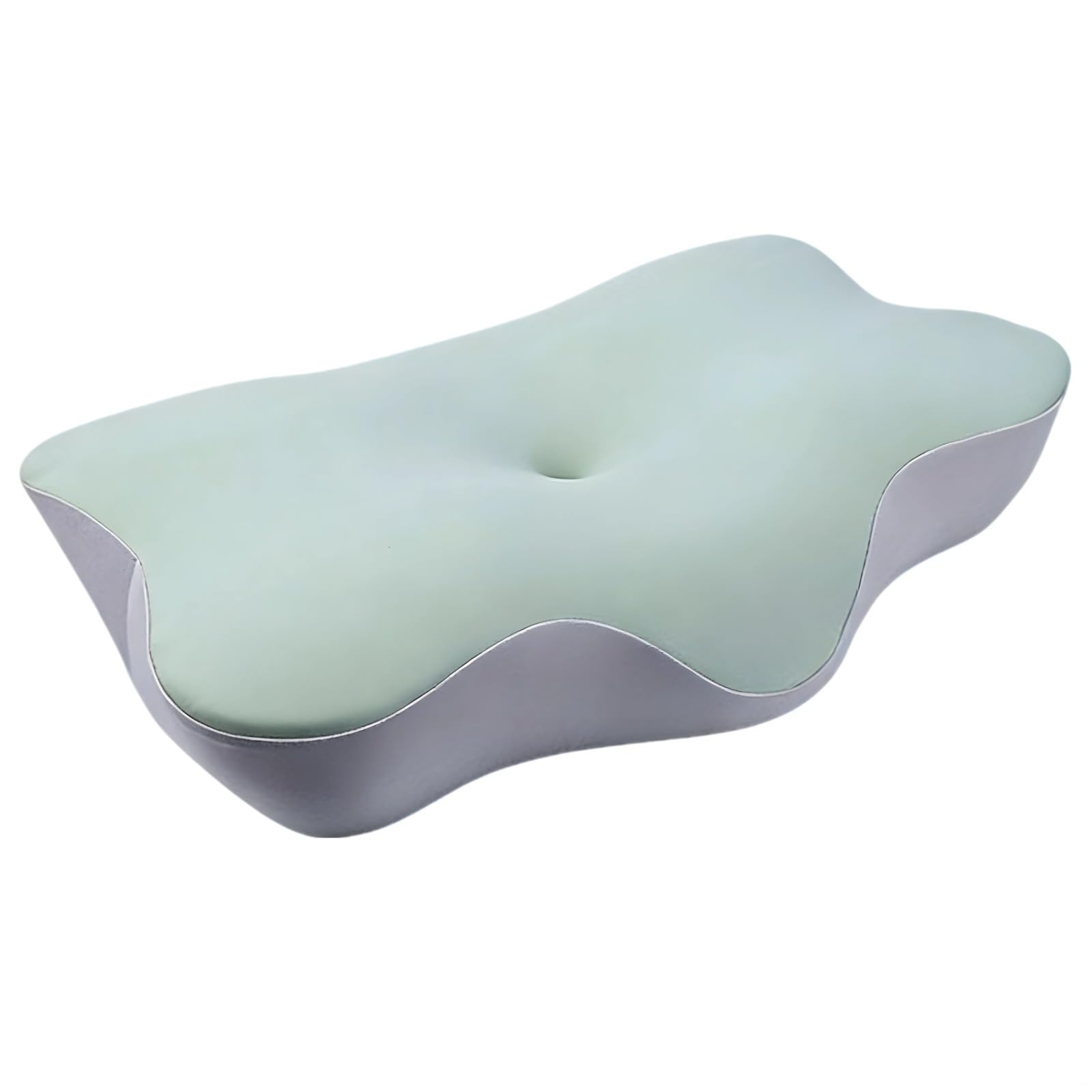 Ergonomisches Kissen für Seitenschläfer, Memory-Schaum, Nackenstütze, konturiertes Anti-Falten-Kissen, 65 x 42 cm, mit waschbarem Bezug