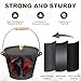 Poofzy Ash Bucket with Lid, 1.3 Gallon Ash Bucket for Fireplace, Metal Fireplace Bucket for Ashes Includes Shovel and Hand Broom for Wood Burning Stove and Fire Pit - Gray