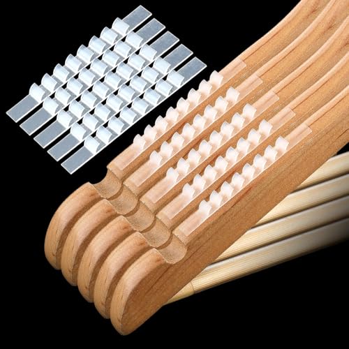 Image of 100 PCS Hangers with Anti-Slip Hangers Grips, Clothes Hanging, Secure Hanger for Wardrobe, Durable Clothes Hangers with Anti-Slip Technology, Premium Hanger Set for Home Use