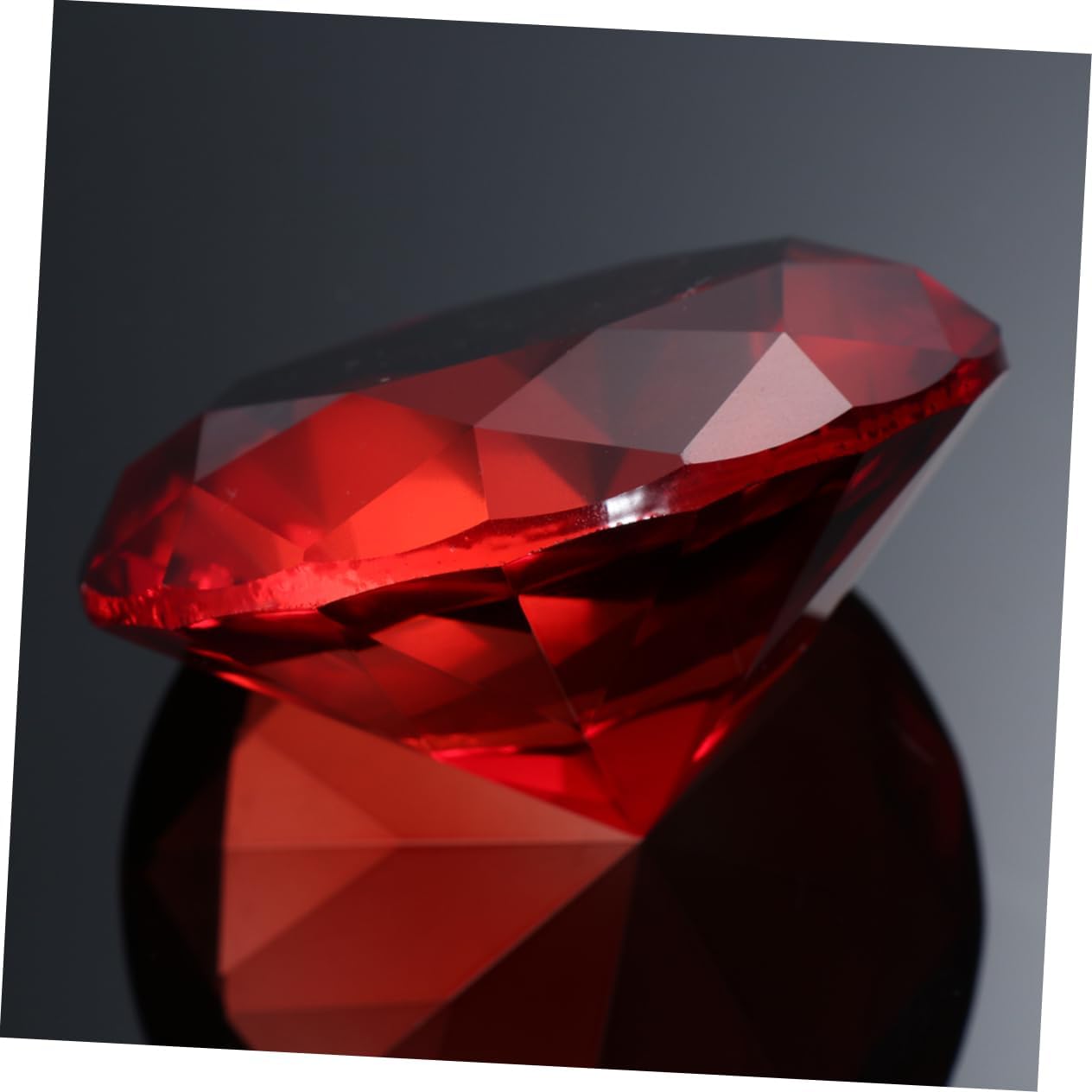 YARNOW Red Artificial Glass Diamond Ornament for Wedding and Home Decor Decorative Fake Diamond for Bridal Shower and Party Centerpieces