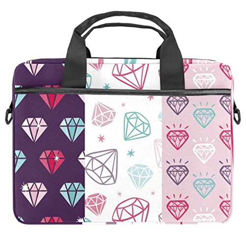 Sacoche ordinateur violette Colored Diamonds pour trajets urbains et bureaux