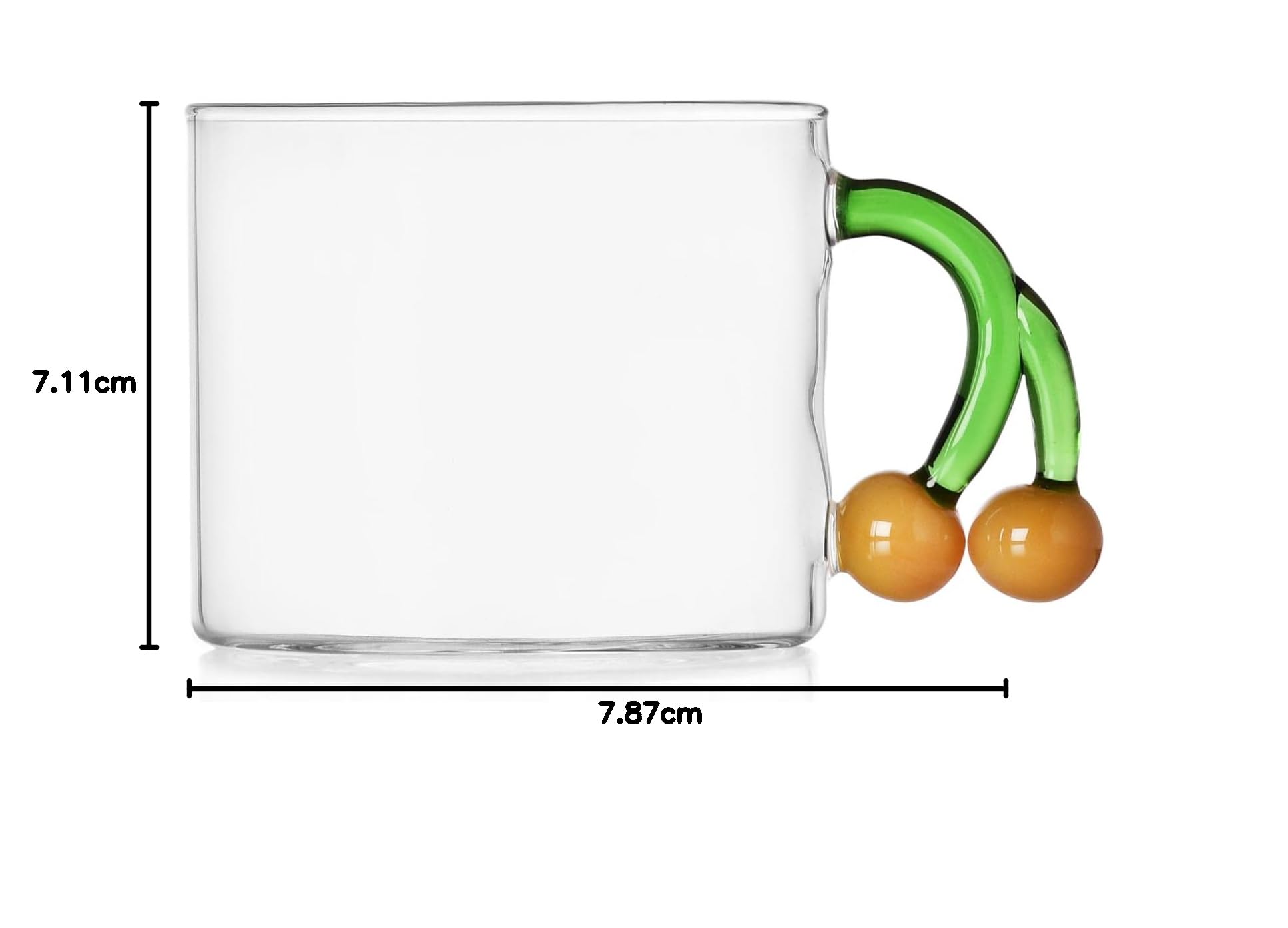 Ichendorf Milano - Taza de té bellota con plato de caracol, colección Fruits&Flowers, 30 cl, vidrio borosilicato, hecha a mano