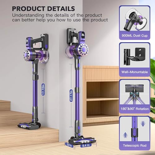 Cordless Vacuum Cleaner with wall-mounted charging station