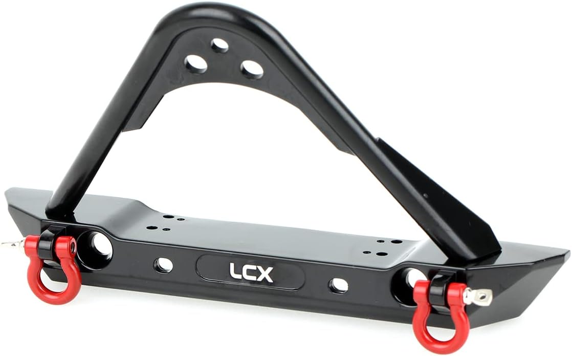LCX Racing 1/10th RC Crawler Car Aluminum Front Bumper for TRX4 TRX6 Axial SCX10 II 90046 SCX10 D90 Redcat Gen7 Gen8, Upgrades Parts Accessories