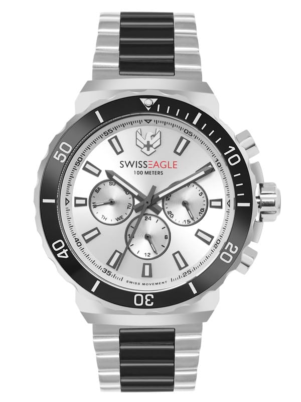 Image of Swiss Eagle Analog Stylish Watch for Men Water Resistant Fashion Watch Round Shape with 3 Hand Mechanism Wrist Watch to Compliment Your Look /Ideal Gift for Male
