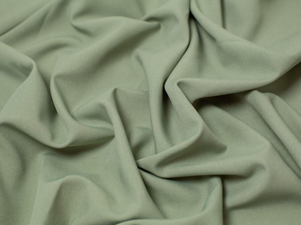 Minerva Tissu polyester vert sauge – au mètre