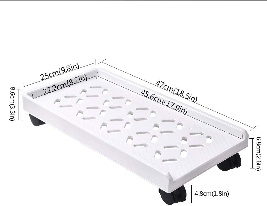 Computer Stands Movable CPU Bracket Base Tray Movable Pulley Case Shelf Home Office Simple PC Case Bracket Rack with 4 Caster Wheels 2 Colors Platforms (Color : Black) (White)