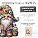 Hlison Wooden Jigsaw Puzzles, Gnome Wooden Puzzles for Adults with Unique Shape, Medium 10.3