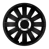 Einfache und schnelle Montage Autoteppich Stylers 15 Zoll Radkappen Onyx Schwarz (Farbe und Größe wählbar!)