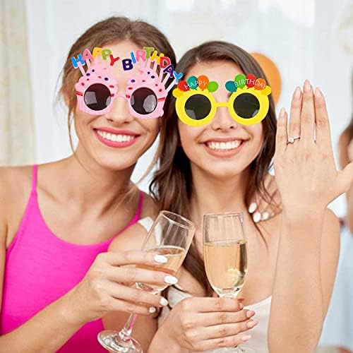 LOKIPA Birthday Party Glasses6 Pairs Happy Birthday Sunglasses for Kids and Adult