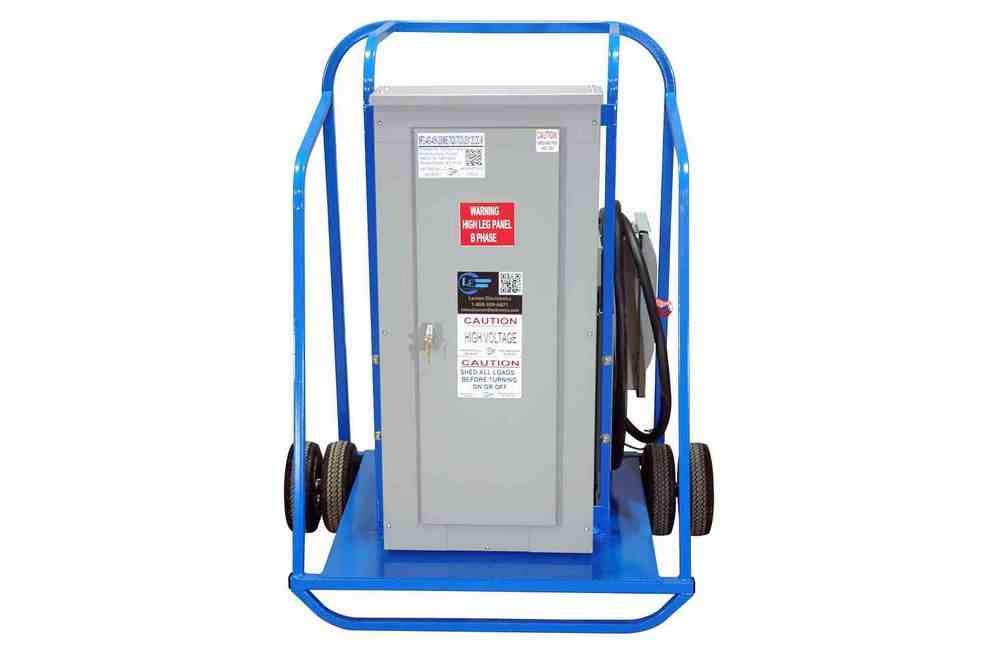 30 KVA Portable Power Distro Cart, 480-208Y/120PH, 50' Line-Out Cord