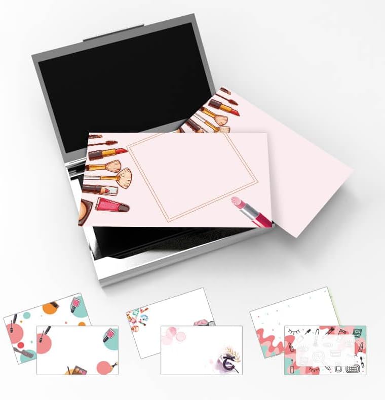 Heitu 100 unidades Tarjetas de visita personalizadas, papel mate de 10.58 ozm de 3.5 x 2 pulgadas, tarjetas imprimibles personalizadas con tu