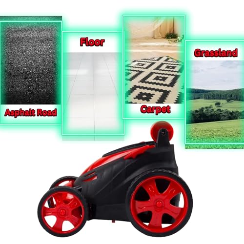 Image of Gooyo GY-2090-14 360 Rotating & Rolling Stunt Car Toy with Demo Functions | Spin, Stunt, Flip Functions | Remote Control Stunt Car Toy for Kids | Red | in-Built Battery | Gift Box Packaging