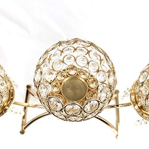 Allgala 3-Arm Bowls Tealight Candelabra Candle Holder-Gold-Hd89005 #TOP2