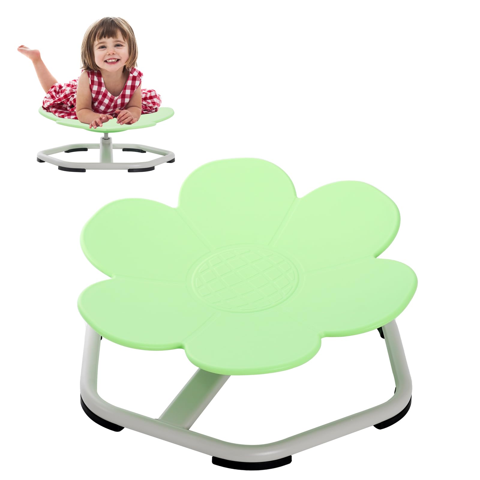 Yosamy Sensory Spinning Chair for Autism & ADHD 3-8 Years - 60KG Load Sit and Spin, 360° Silent Vestibular Training Sensory Equipment (Green) — image 1