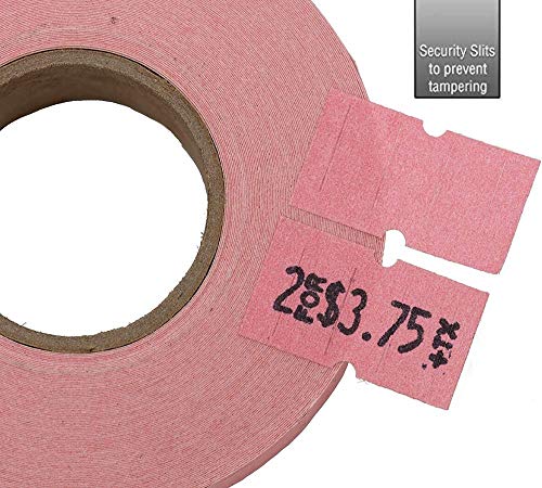Perco 1 Line Pink Labels - 1 Sleeve, 8,000 Blank Pricing Labels For Perco 1 Line Price And Date Guns #TOP2