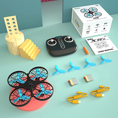 Loolinn | Drone for Kids Gift- Mini Drones, RC Drone with Auto Anti-Collision Technology/Easy to Fly/Safe for Kids / 360° Flip/Hand-Controlled Mode/Gift Toys for Boys and Girls