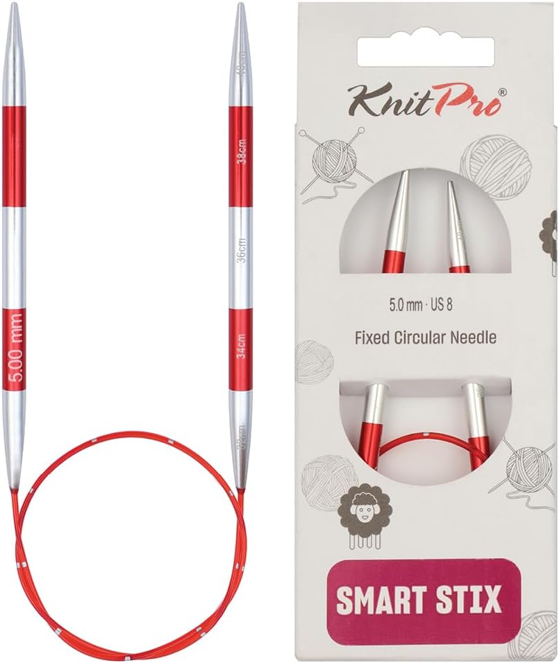 KnitPro Smartstix Fixed Circular Needles 16" (40cm) | US Size 8 (5mm)