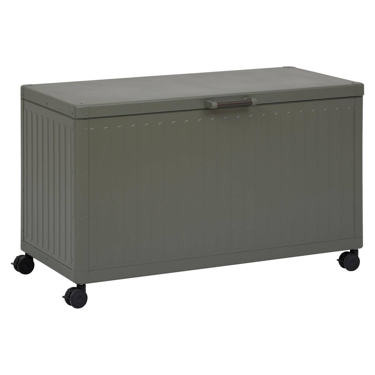 Coffre de Rangement Extérieur Edenio 510L Acier Galvanisé Aluminium Étanche Mobile Jardin Balcon