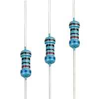 Vista 78 de 100pcs 1 ohm Resistor 1/4w (0.25 W) Resistencia fija de película metálica de tolerancia ±1%, múltiples valores de resistencia opcional