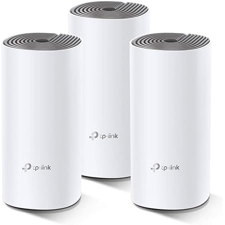 TP-Link Deco E4 Whole Home Mesh Wi-Fi System, Seamless and Speedy (AC1200) for Large Home, Work with Amazon Echo/Alexa, Router and WiFi Booster Replacement, Parent Control, Pack of 3