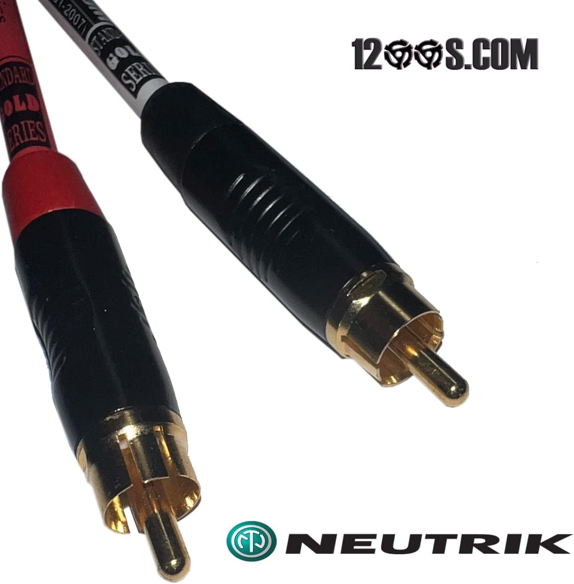 Technics 1200 1210 Gold Tip RCA Phono Cables with Internal Ground PCB - 5 FT