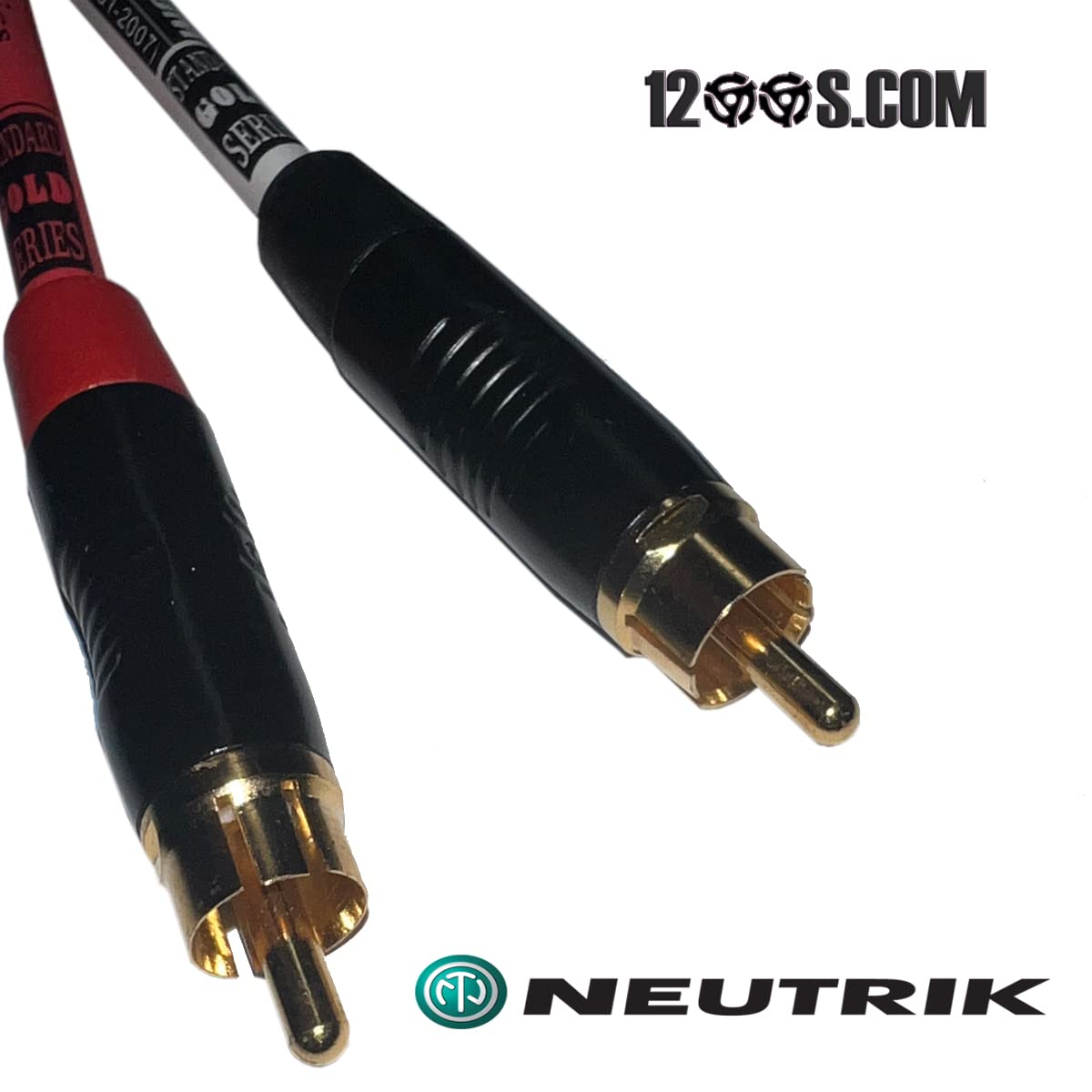 Technics 1200 1210 Gold Tip RCA Phono Cables with Internal Ground PCB - 4 FT
