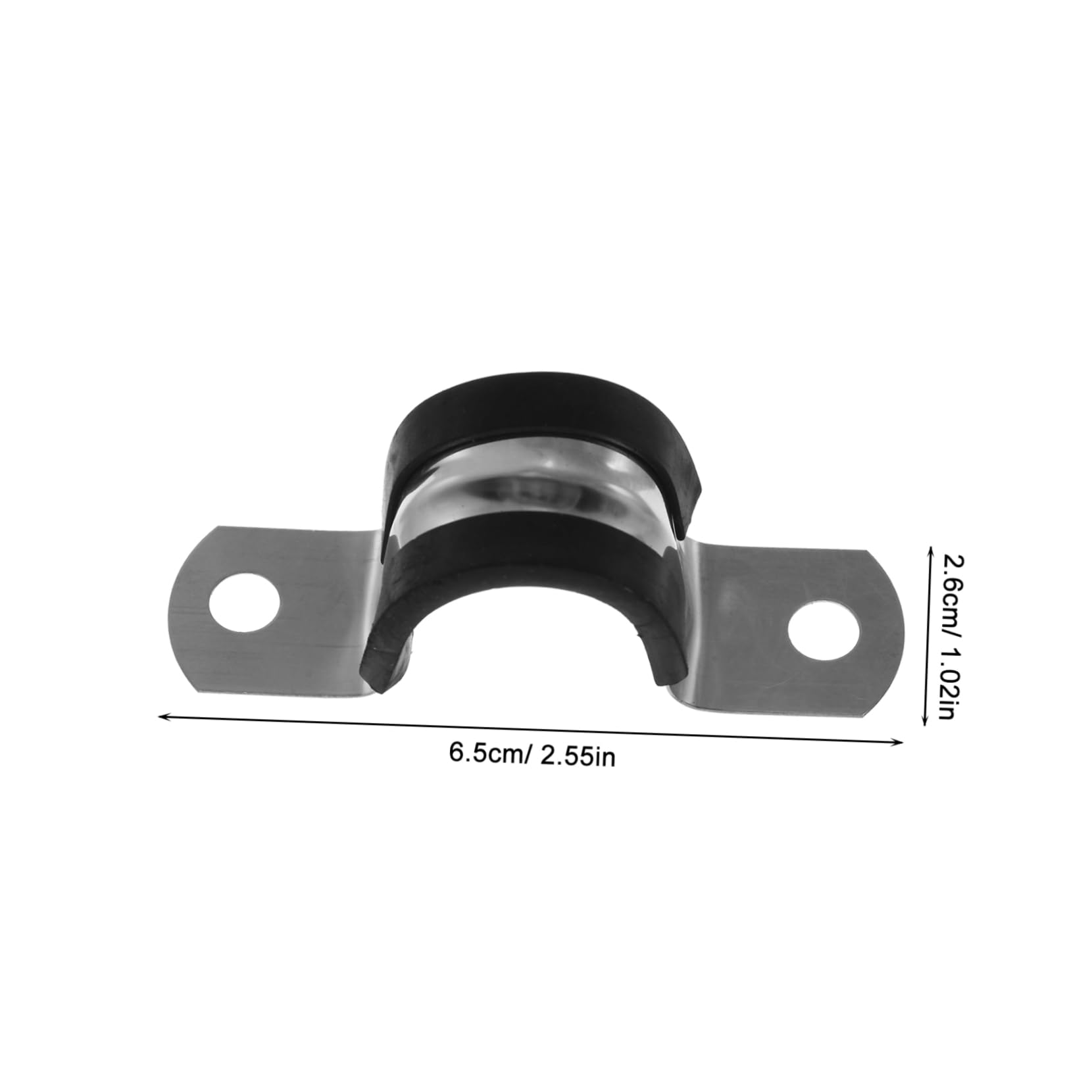 PRETYZOOM Stainless Steel U-clamps 20pcs Cushioned Pipe Clamps Vibration Dampening for Cable Management