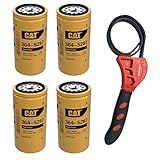 Caterpillar 364-5287 Fuel Filter Ultra High Efficiency w/IHD Strap Wrench Bundle (4)